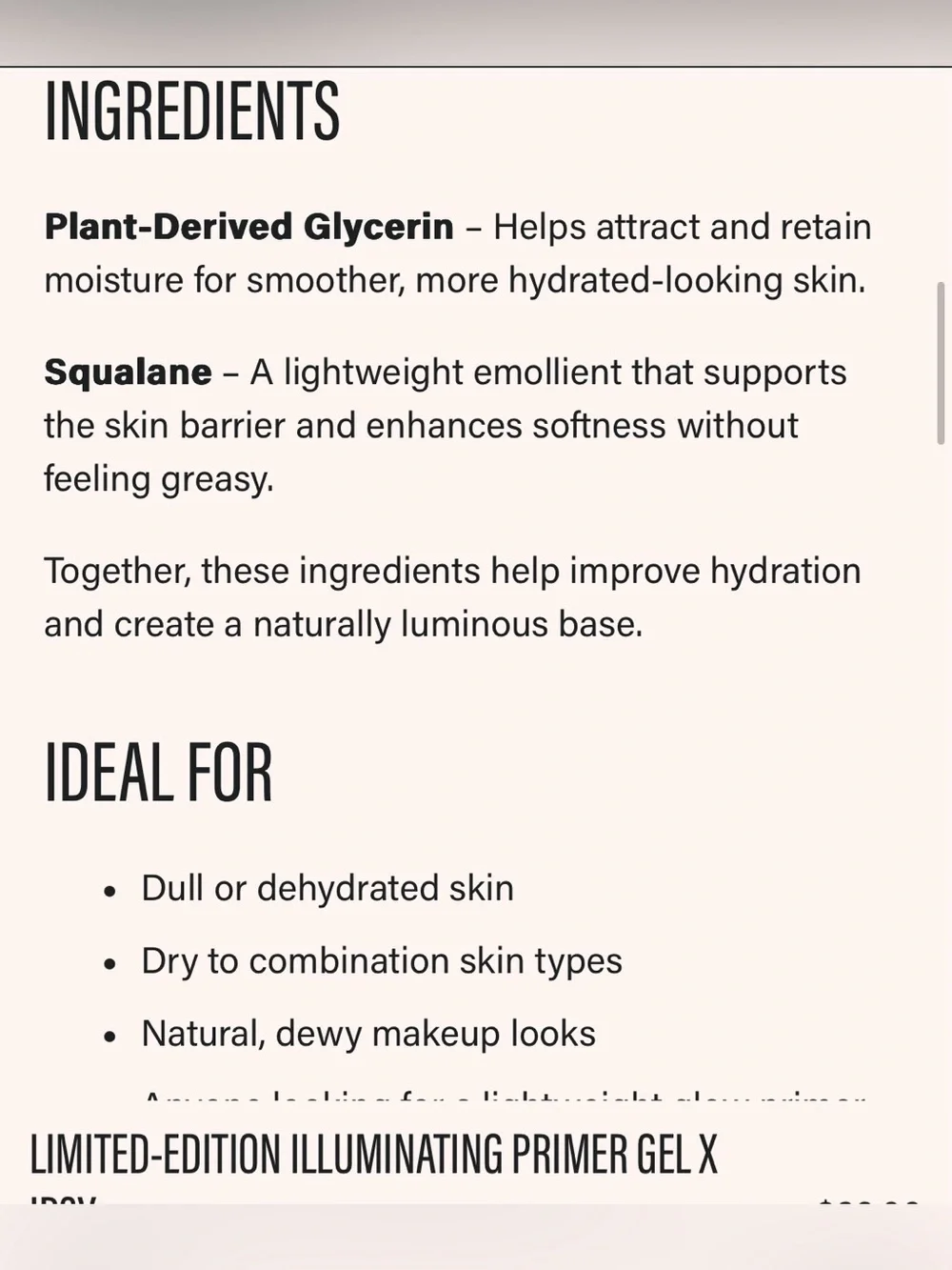 Cheekbone  Moon Dew Illuminating Primer Gel - Purple Top